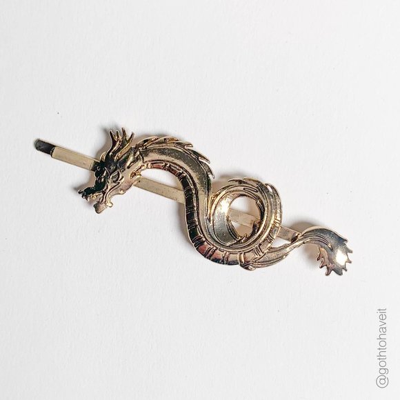 NEW Freedom at Topshop Gold Dragon Hairclip - Picture 2 of 4